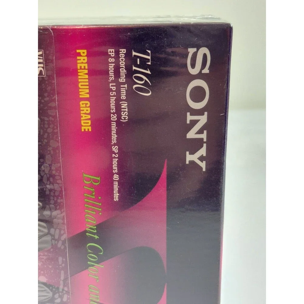 Sony Premium Grade T-160 Blank VHS Tapes NTSC Lot of 2